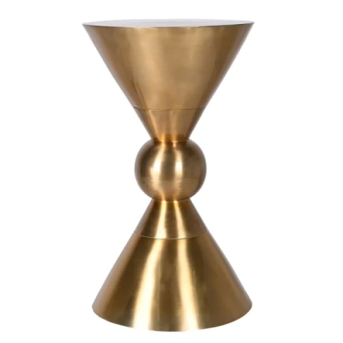 Złoty stolik boczny Unique 55 cm – aluminium