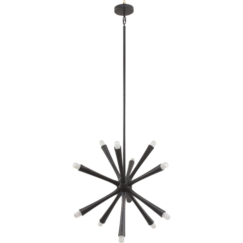 Czarny żyrandol sputnik Black Eleven 11 ramion