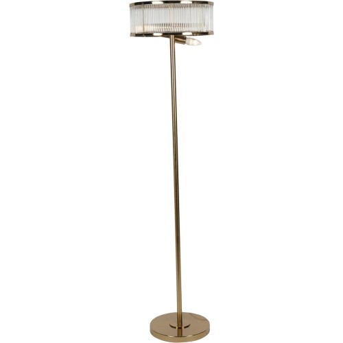 Złota lampa podłogowa Altea 162 cm ze szklanymi prętami