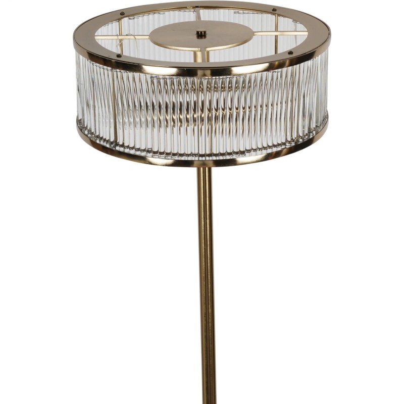 Złota lampa podłogowa do salonu