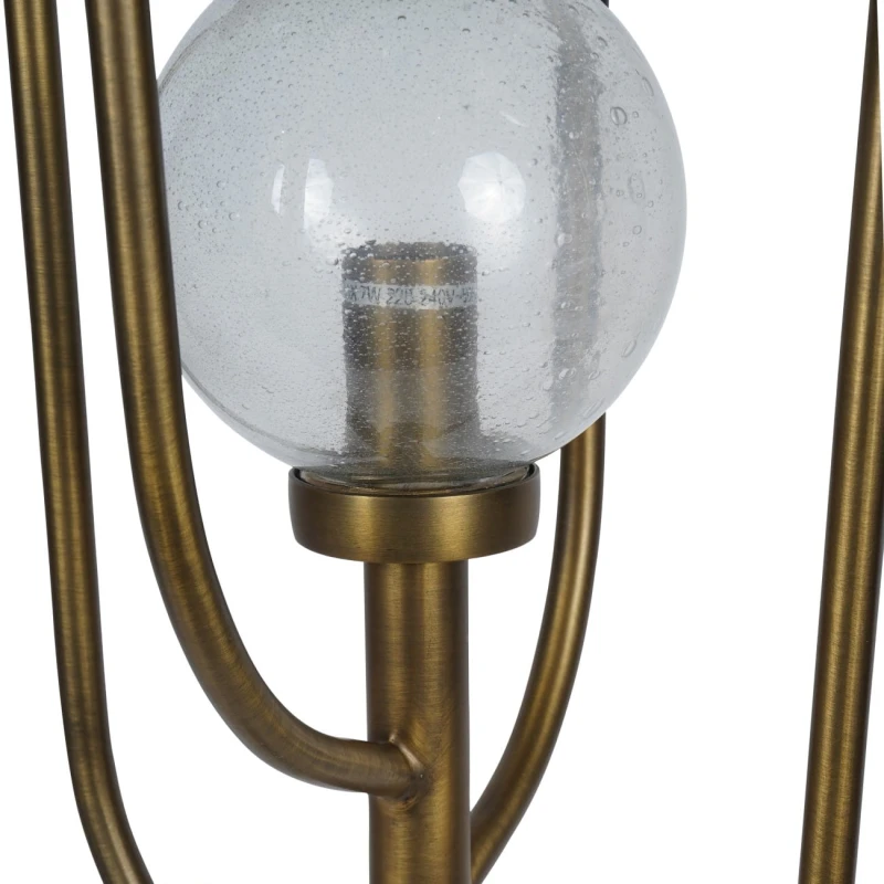 Złota lampa stojąca do nowoczesnego wnętrza