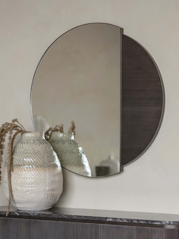 Zdobione lustro Primrose 90 cm metalowa dekoracja na ścianę
