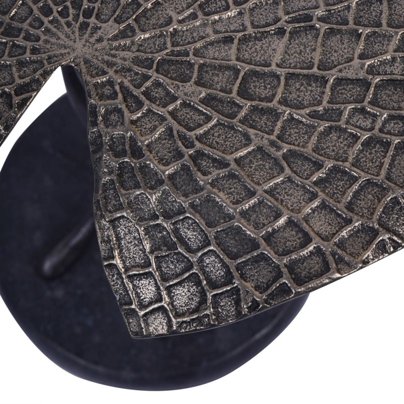 Stolik boczny Lily 45 cm złoto i czerń metalowy stolik pomocniczy