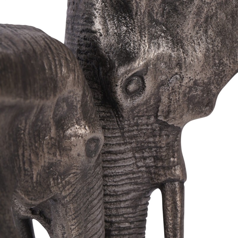 Rzeźba Elephants Love 31 cm antyczne złoto aluminium rzeźba do salonu