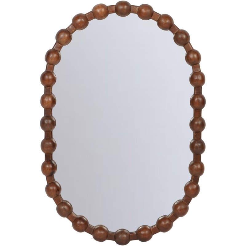 Owalne lustro Montpelier 89 cm w ramie z drewna mango