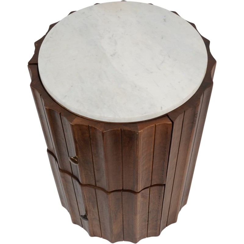 Szafka nocna Montpelier 65,5 cm dwie szuflady marmurowy blat