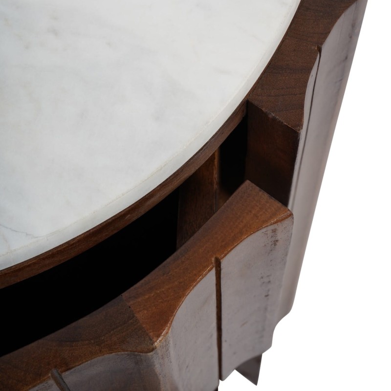 Szafka nocna Montpelier 65,5 cm dwie szuflady marmurowy blat