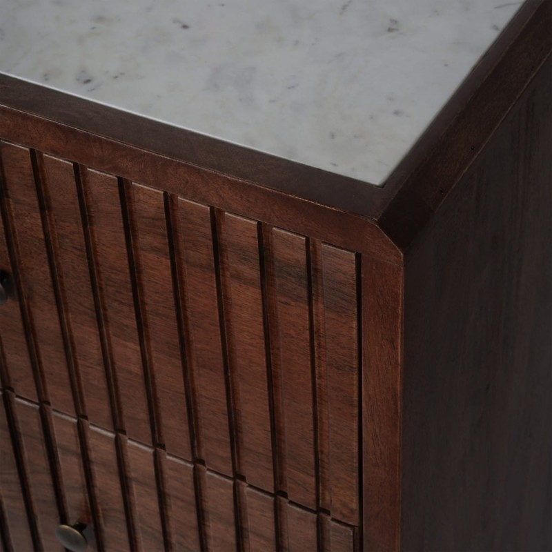 Elegancka komoda do salonu z marmurowym blatem