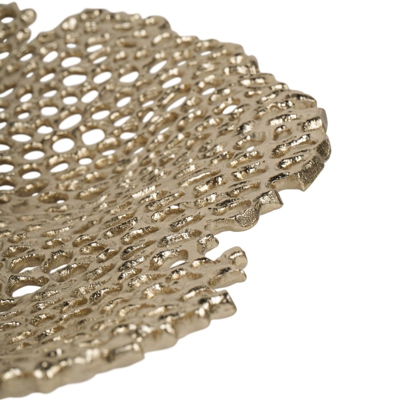 Okrągła patera Mayfair Gold 41 cm aluminium złoty ażurowy wzór