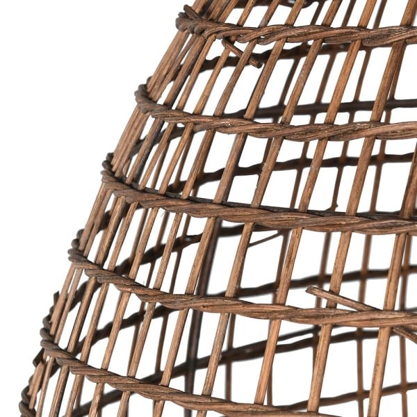 Lampa sufitowa Rattan Oval 68x62 cm średnicy naturalny rattan i żelazo