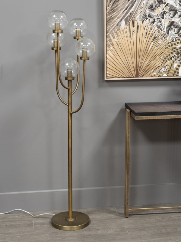 Lampa podłogowa Bubble 137 cm szklane kule metalowa podstawa