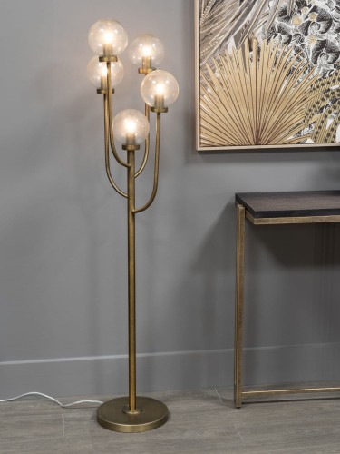 Lampa podłogowa Bubble 137 cm szklane kule metalowa podstawa 