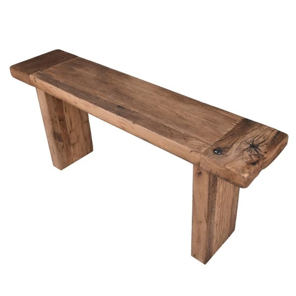 Konsola dębowa boho 160 cm z drewna z odzysku