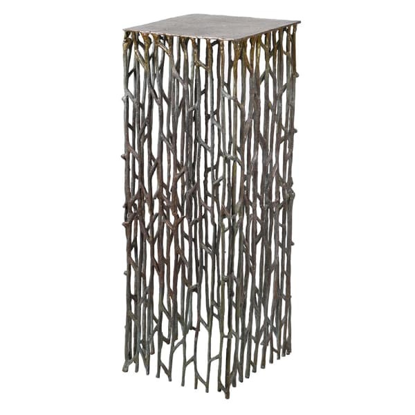 Złoty postument podstawa pod kwiaty Twig 98 cm wysokości aluminium
