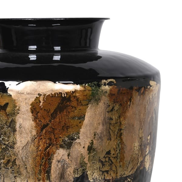 Nowoczesny wazon Ayrton Gold 45 cm żelazo pokryte emalią