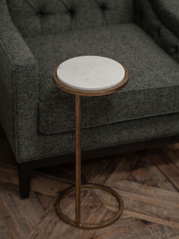 Stolik marmurowy Belgrave White 59 cm - marmur biały Banswara