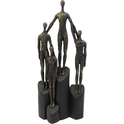 Rzeźba Family on Plinths 41,5 cm – rodzina na podstawach w kształcie serc