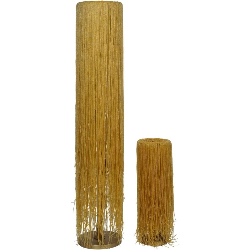 Lampa stojąca Boho Beads 160 cm kryształowe żółte koraliki lampa tuba