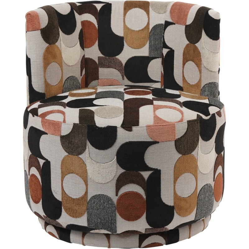 Kolorowy fotel obrotowy Portico Velvet geometryczne wzory