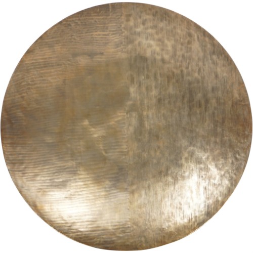 Złota dekoracja na ścianę dysk Brass 100 cm średnicy obraz okrągły metalowy