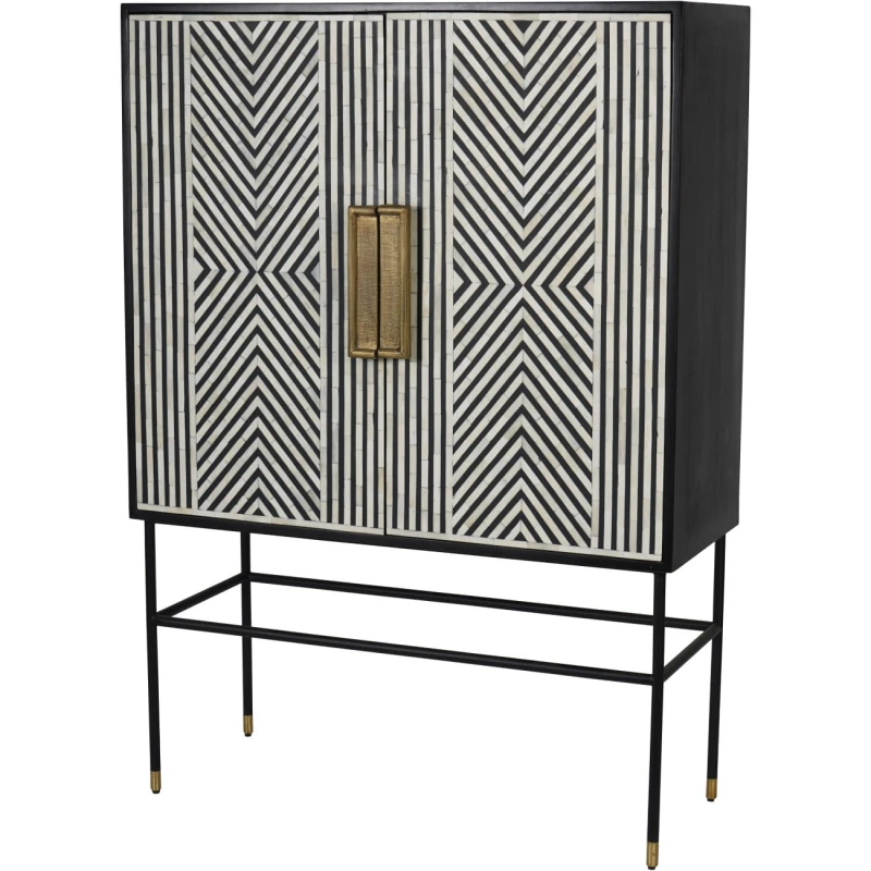 Barek Belize II 140 cm z geometryczną inkrustacją