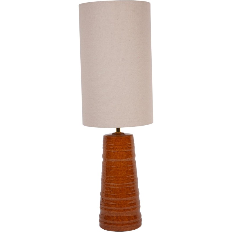 Lampa stołowa Bremner Terracotta 75,5 cm ceramiczna podstawa jasny abażur