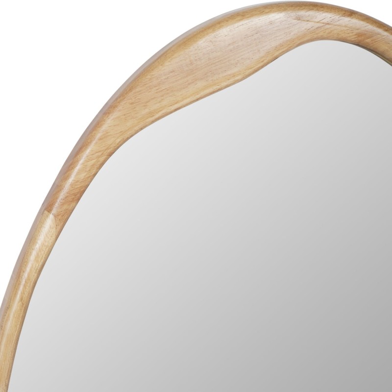Lustro drewniane Boho Natural  - lustro w drewnianej ramie 119 cm owalne lustro na ścianę