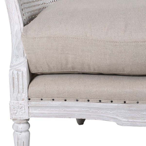 Fotel uszak z plecionką wiedeńską