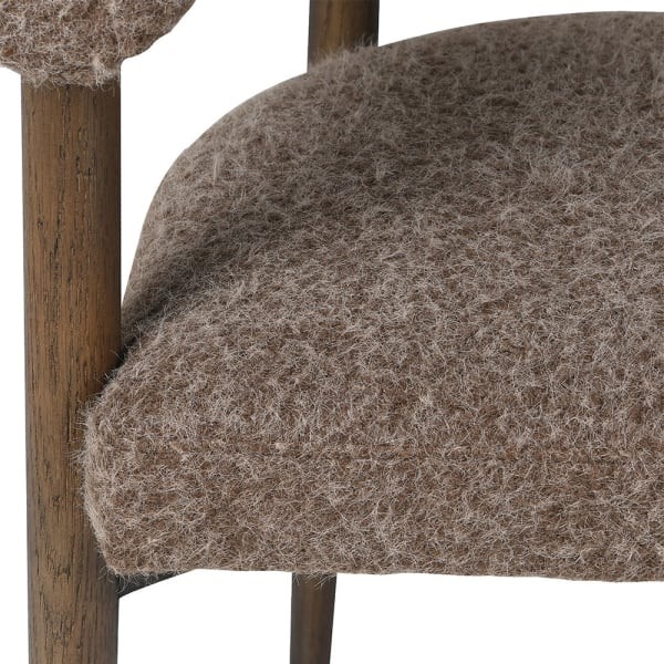 Krzesło Pimlico Brown polyester rama i nogi drewno jesion brązowe krzesło