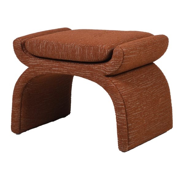 Stołek Luxury Rust 65x46cm pomarańczowy stołek do toaletki puf