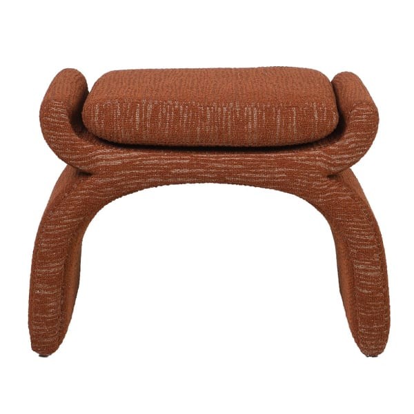 Stołek Luxury Rust 65x46cm pomarańczowy stołek do toaletki puf