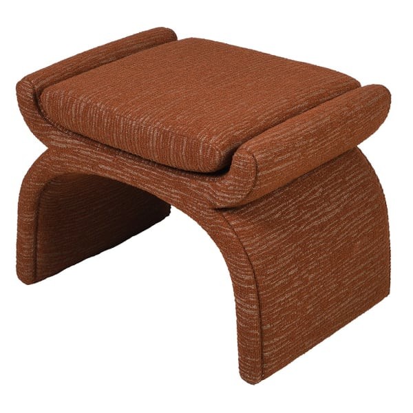 Stołek Luxury Rust 65x46cm pomarańczowy stołek do toaletki puf