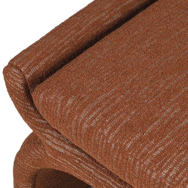 Stołek Luxury Rust 65x46cm pomarańczowy stołek do toaletki puf