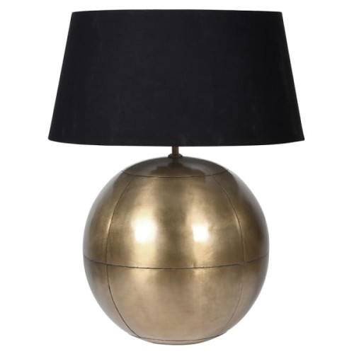Lampa stołowa Belgrave 73 cm kula złota podstawa żelazna czarny abażur