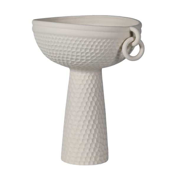 Biały wazon porcelanowy Elegant o rzeźbiarskiej formie