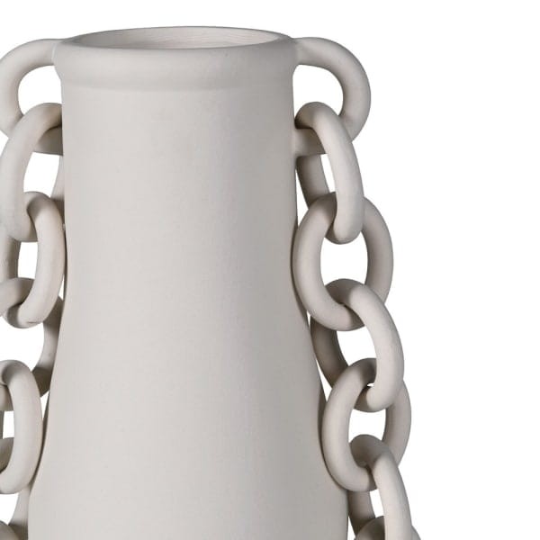 Porcelanowy wazon White Chain 43 cm biały wazon oryginalny design