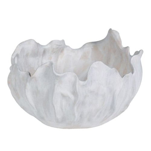 Porcelanowa misa dekoracyjna Organic 35 cm biała misa ozdobna z porcelany