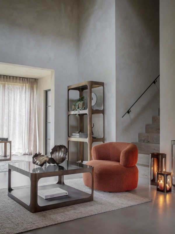 Rzeźba abstrakcyjna Innovation 50 cm nowoczesna rzeźba do salonu z aluminium