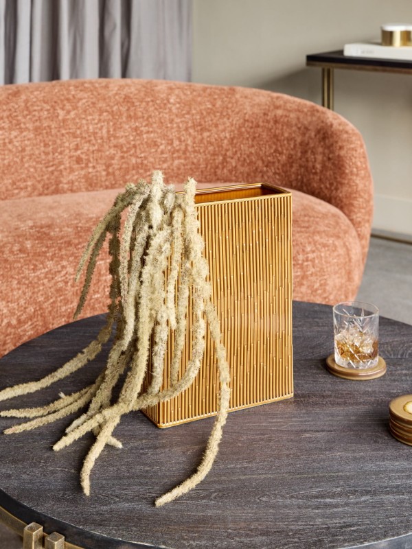 Wazon ceramiczny Rust 35 cm pomarańczowy wazon na stół