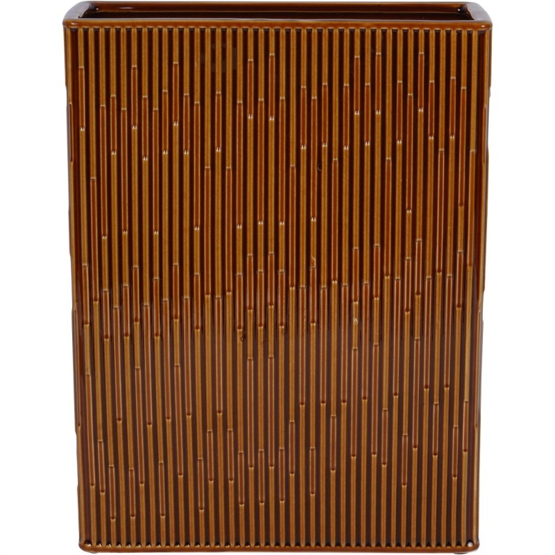 Pomarańczowy wazon do salonu - wazon ceramiczny Rust 35 cm pomarańczowy wazon na stół