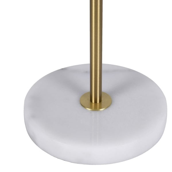Lampa stołowa Luxury Gold 73 cm marmurowa podstawa złote detale lniany abażur