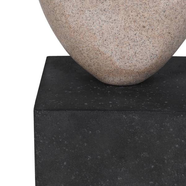 Rzeźba nowoczesna Maldon Sand 69 cm żywica beż i czerń abstrakcja