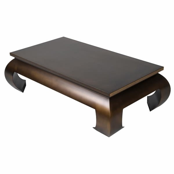Stolik kawowy Belgrave Antique Gold 140x80 cm stal nierdzewna ława do salonu