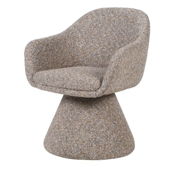 Fotel obrotowy Monroe Beige 80 cm z beżową tapicerką