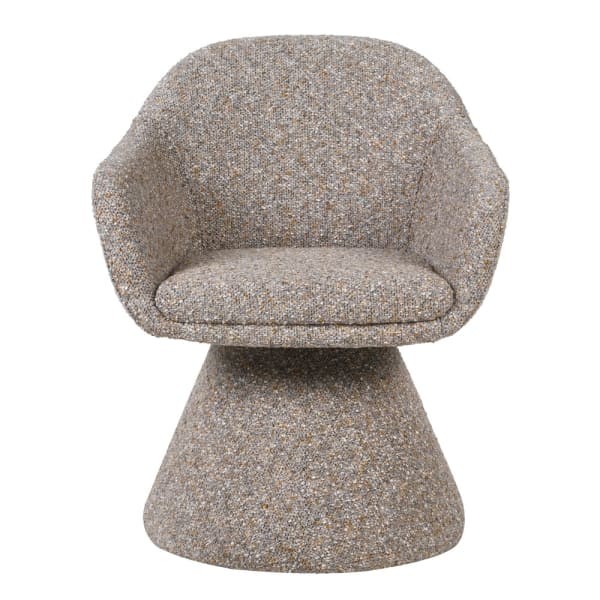 Fotel Monroe Beige - fotel obrotowy do salonu beżowa tapicerka