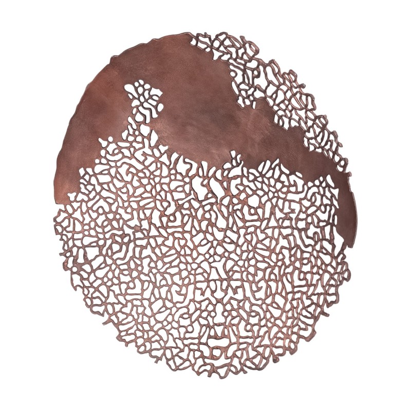 Dekoracja na ścianę Chelsea Bronze aluminiowy dysk 92 cm ażurowy wzór