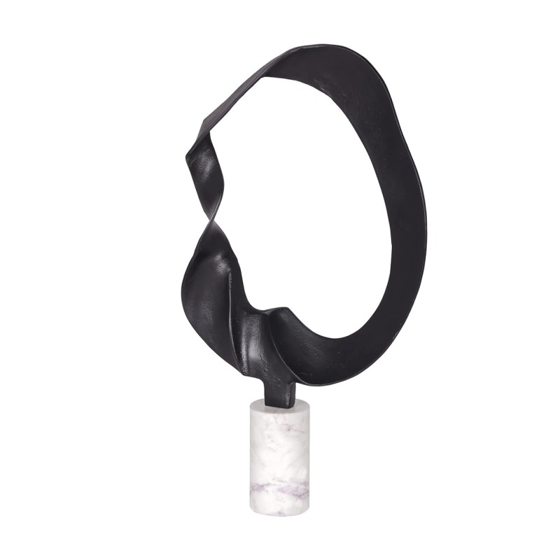 Czarna rzeźba Bromley 68 cm nowoczesna rzeźba z aluminium duża rzeźba