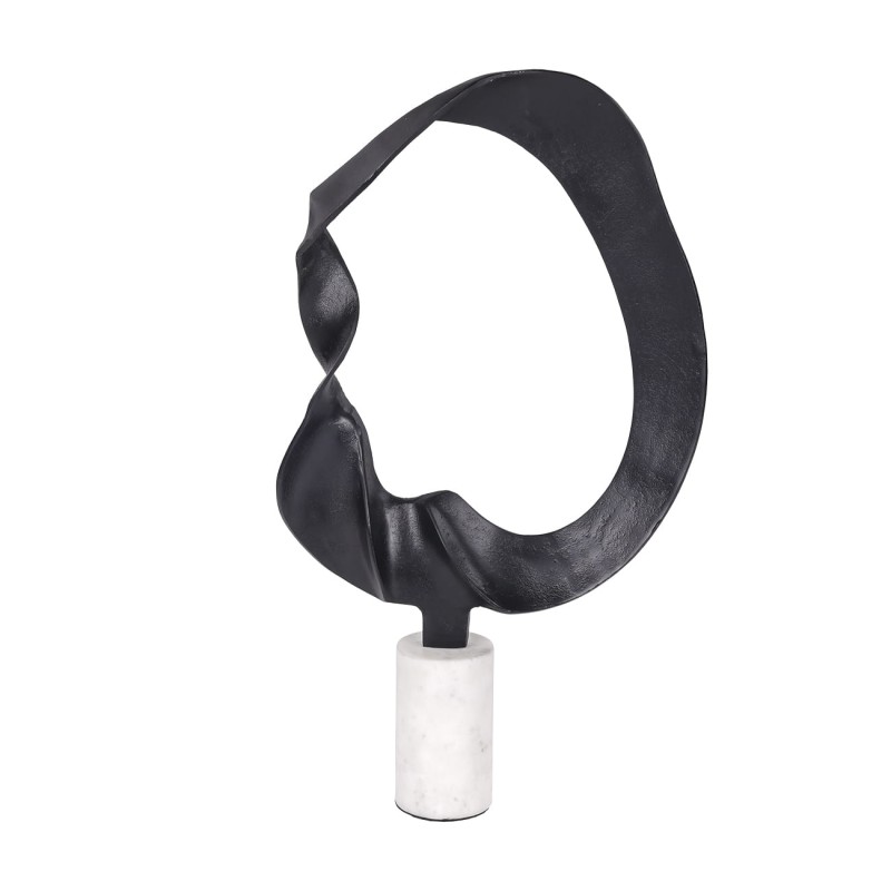 Czarna rzeźba Bromley 68 cm nowoczesna rzeźba z aluminium duża rzeźba