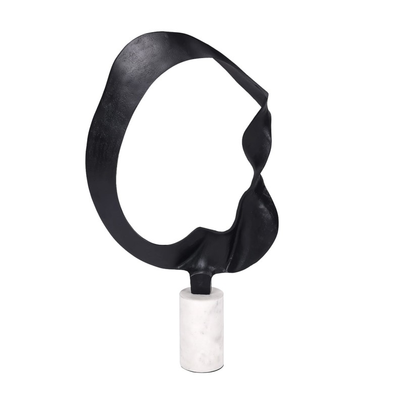 Czarna rzeźba Bromley 68 cm nowoczesna rzeźba z aluminium duża rzeźba