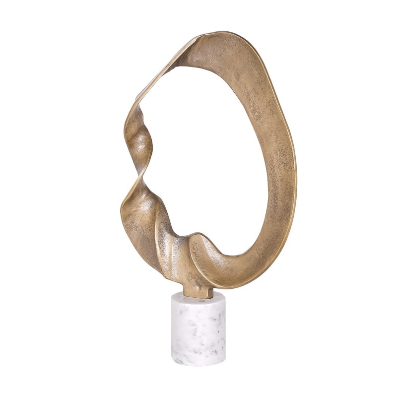 Złota rzeźba Bromley 51 cm nowoczesna rzeźba z aluminium